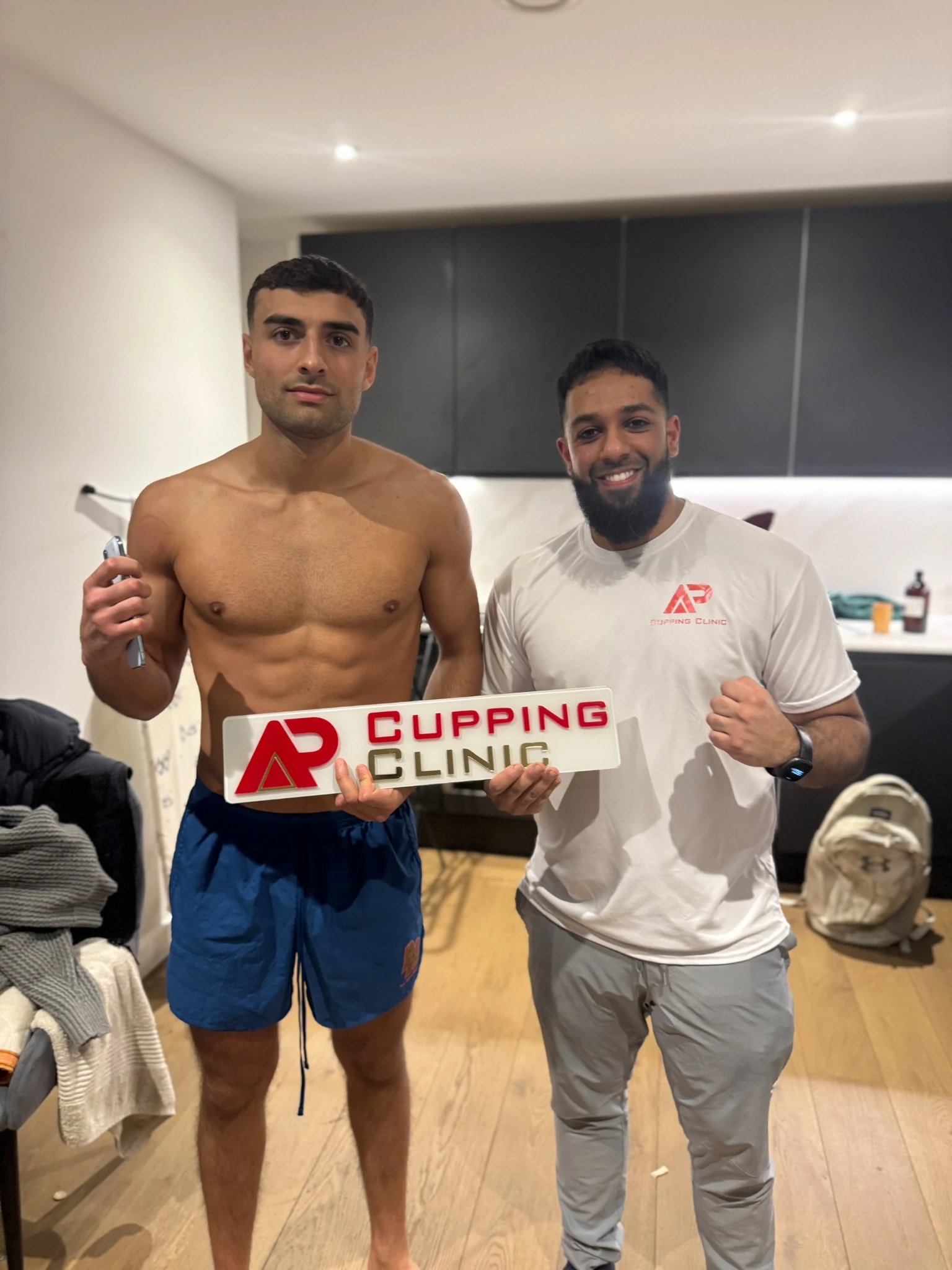 AP Cupping Clinic client after a recovery session